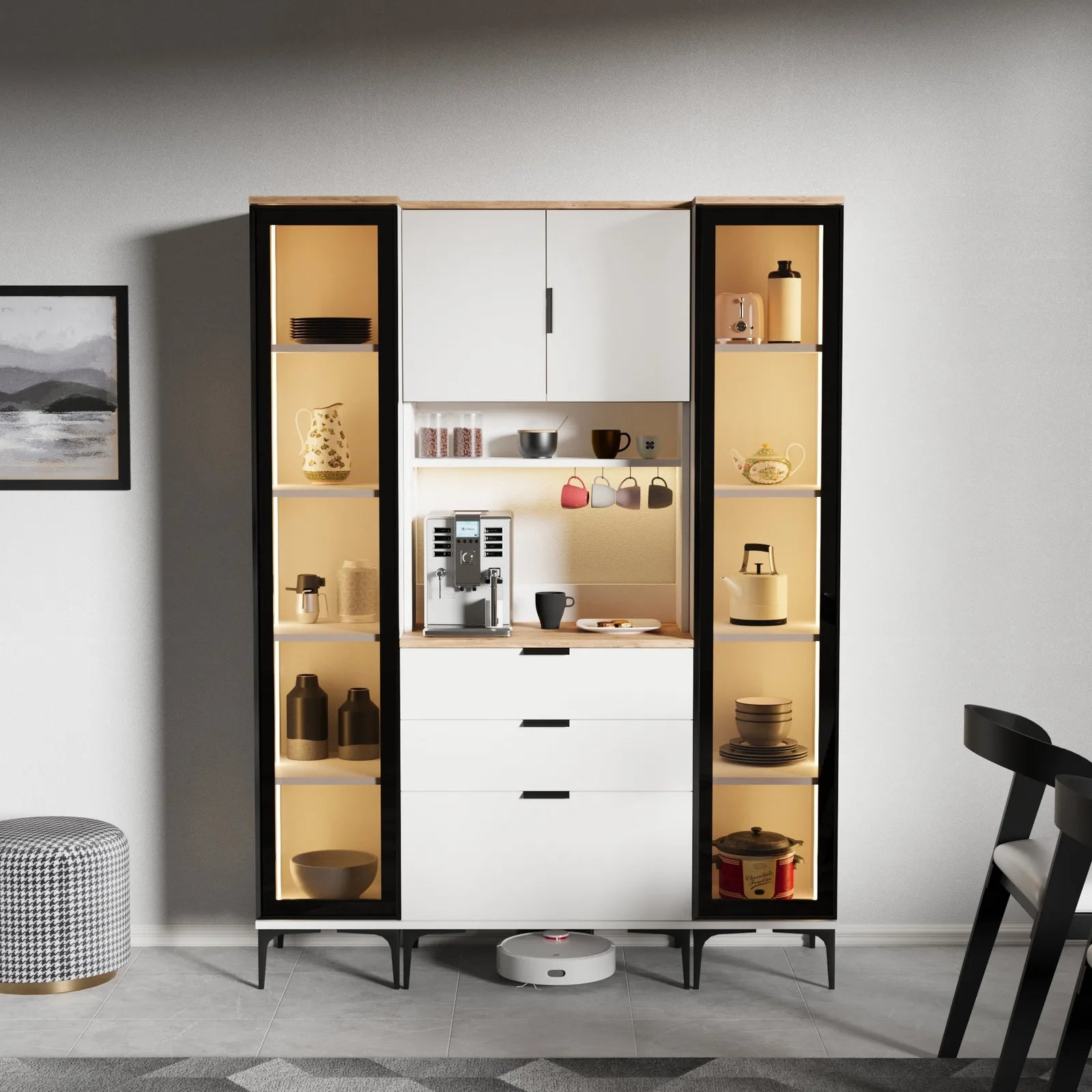 Telve Çekmeceli + 350 Ledli Dolap (2 Adet)