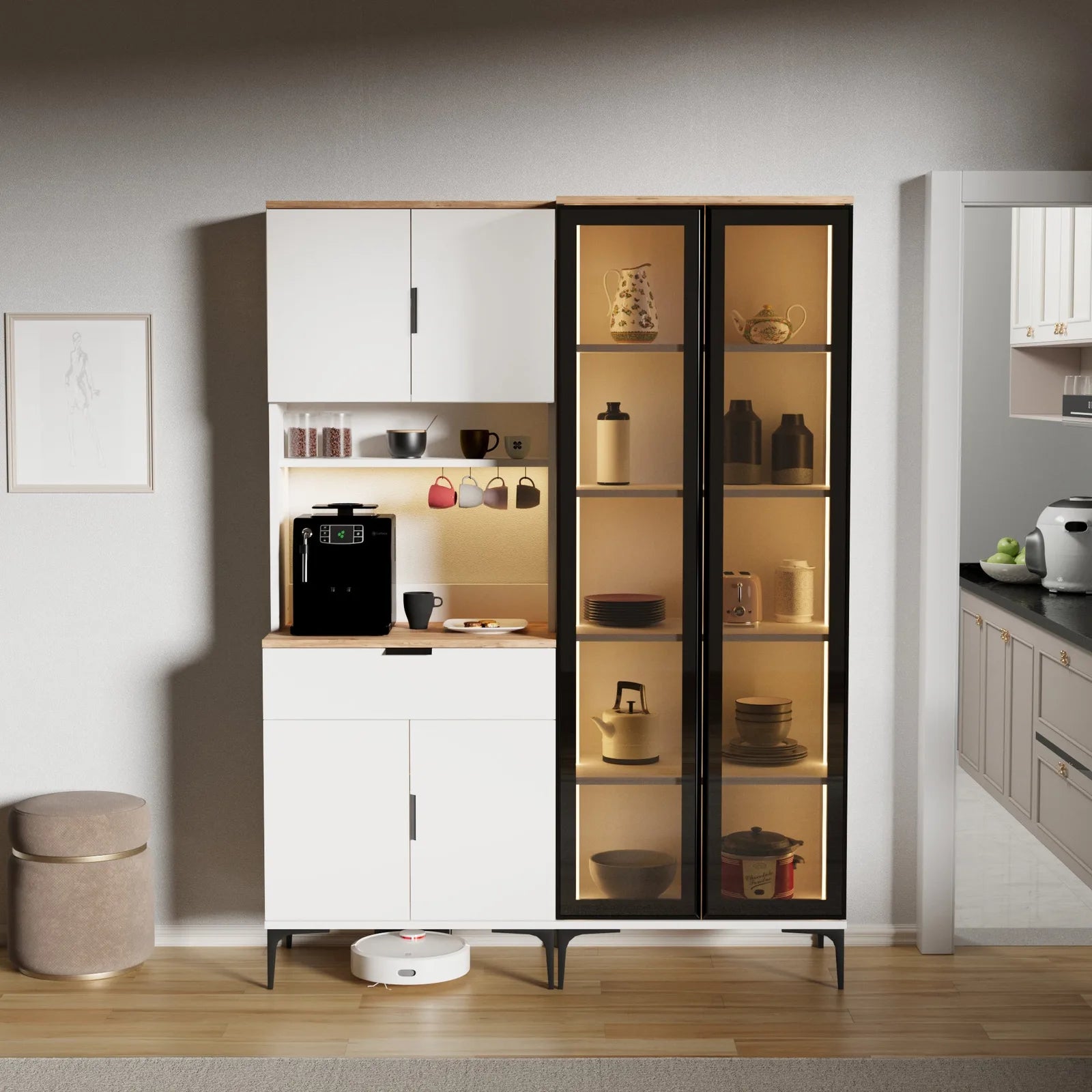 Telve Kapaklı + 700 Ledli Dolap