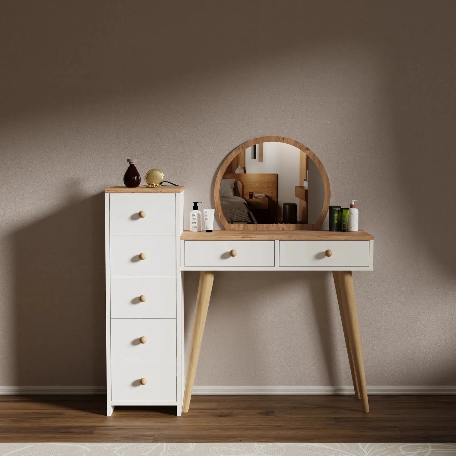 Lilyum Şifonyerli Makyaj Masası